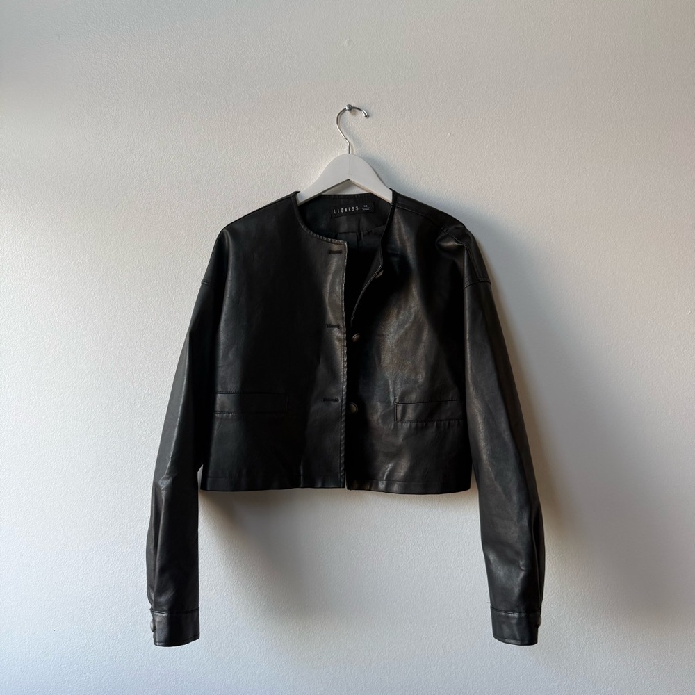 Lioness Charcoal Leather Jacket